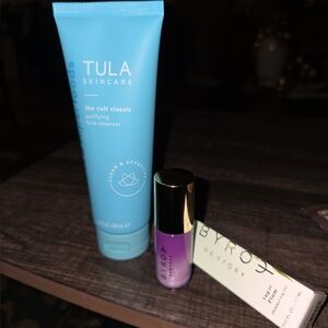 TULA Skincare Face Cleanser and BYROE Lip Gloss Set